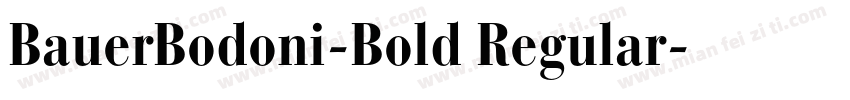 BauerBodoni-Bold Regular字体转换